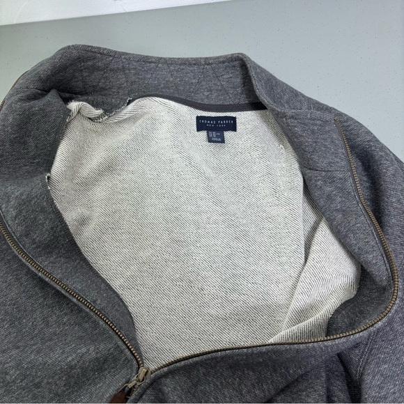 Thomas Parker New York Full Zip Gray Jacket Men's XL Casual Pockets Cotton - Picture 4 of 8
